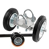Torlaufrad | 272 kg Tragkraft Schiebetorrad Mit Gummibereifung - Robustes Plattenlaufrad mit Kettenverbindung & Hoher Tragkraft als Zubehör für Einfahrt, Bauernhof & Haus