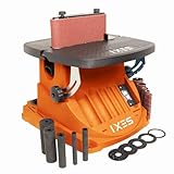 IXES IX-BSO600 Oszillierender Bandschleifer Kantenschleifer Spindelschleifer | 450W | inkl. Zubehörset | Alu-Arbeitstisch 45° neigbar | 16mm Hub