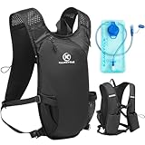 KAMCYCLE Trinkrucksack mit Thermofach | Laufrucksack mit Trinkblase 2l, BPA-Frei | Trinkrucksack Fahrrad mit Reflektoren | Laufen, Fahrradfahren & Joggen (Mit 2L Trinkblase)