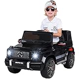 Actionbikes Motors Kinder Elektroauto Mercedes Benz Amg G63 W463 - Lizenziert - 2,4 Ghz Fernbedienung - Ledersitz - Elektro Auto für Kinder ab 3 Jahre (Schwarz)