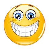 1 Smile-Aufkleber smile I kfz296 I rund Ø 10 cm I Sticker lachend für Laptop Tür Motorrad Roller Auto I wetterfest