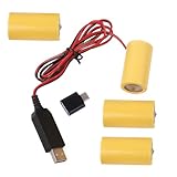 RWAJZAX LR14 C6V Batterie Eliminatoren USB Netzteil Ersetzen Sie 4pcs 1 5 V Batterien Kabel Für Die Uhrenleuchte Stromversorgung Kabel