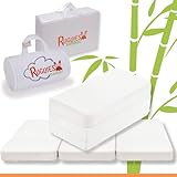 RUGUIES Bamboo- Reisebett Matratze 120x60cm Kinder faltbar und tragbar- Abnehmbarer Bambus-Baumwoll-Bezug- Baby-Boden-Matratze- Hypoallergen- Oeko Tex.