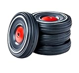 BIG - Bobby Car Whisper Wheels - Flüsterräder für BIG-Bobby-Car-Classic ab Baujahr 2000, Reifen-Set mit Befestigungsclips und Montageanleitung, für Kinder ab 1 Jahr, Schwarz