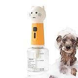 Dranng Hundeshampoo Spender, Elektrischer Hundeshampoo Schaumspender Mit USB-Aufladung, Automatische Reinigungsmaschine Für Haustierbad Tägliche Pflege Reise Garten Familie
