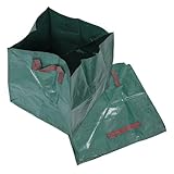 DECOMELODY 2 Stück Faltbare Gartensäcke mit Hoher Tragkraft Wiederverwendbare Laubsäcke für Gartenabfälle Vielseitig Nutzbar Müllsammler Grün für Garten Camping und Haushalt