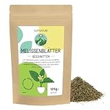 Zitronenmelisse Tee 125g von Alpi Nature, Tee lose, Zitronenmelisse getrocknet, Melissenblätter zur Zubereitung von Melissentee und Lemon balm