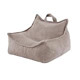 MISIOO Sitzsack Kinder – Großer Sitzsack – Big Bag für Kinder – Cord-Material – 77x67x50 cm – Waschbarer Stoff – Griff für einfaches Tragen – Stabile und weiche Konstruktion – Premium-Qualität