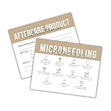 Microneedling Aftercare Instruction Kit Bulk Cards | 10,8 x 14 cm Buch Visitenkarten Client Post Treatment Bb Glow Gesichtsstift Professionelle Maschine Minimalistische Streichhölzer