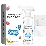 Fleckenentferner Spray Kleidung, Stain Treater Spray, Flecken Behandlungsspray, Ölfleckenentferner Textilien, Tragbar Reiniger Gegen Fett, Blut, Wein Für Matratzen, Teppich, Kleidung, 120ml* 1 Stück