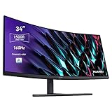 HUAWEI MateView GT 34'' (86,40cm) Curved Gaming Monitor, Standard, 165Hz, 4ms (WQHD 3440 x 1440, 21:9,1500R, USB Type-C, HDMI, Display Port), Eye Comfort, Deutsche Version