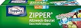 Toppits Zipper Allzweck-Beutel 1 Litre Transparent, 12 Stück