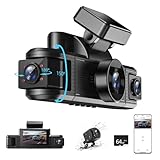 Adelagnes 4K Dashcam Auto Vorne Hinten mit GPS WiFi,Dash Cam Auto Kamera 3,18' IPS Bildschirm,Kostenlose 64 GB Karte,Nachtsicht,G Sensor,Loop-Aufnahme,170°Weitwinkel WDR