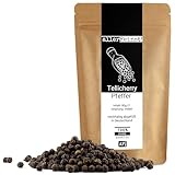 allerFeinst! - Tellicherry Pfeffer ganz | Premium schwarzer Pfeffer aus Indien (Piper nigrum L.) | Aromatisch, nussig & leicht scharf | 1er Pack (1 x 80g)
