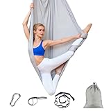 Kasanni Aerial Yoga Hängematte Set, 150x280CM, Dehnbare, Atmungsaktive Nylon-Stoff, 200KG Max. Tragfähigkeit, Befestigungsmaterial, Ideal für Anti-Schwerkraft Yoga-Übungen, für Erwachsene