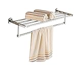 LLQAI Handtuchhalter Badezimmer Doppelschicht Handtuchhalter Badezimmer Handtuchhalter Einfachheit Handtuchhalter Regal/Kupfer Badetuchstange Badezimmerzubehör Turm Kleiderbügel Badezimm