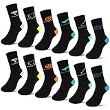 L&K-II 12er Kindersocken Sportsocken für Jungen Junior aus Baumwolle Wintersocken Fußball 2874 35-38