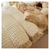 Luxus-Bettwäsche-Set, Winter-Bettwäsche-Set für Queensize-Bett, verdickter, warmer Plüsch, Bettbezug mit Kissenbezug, 4-teiliges Bettwäsche-Set (200 x 230 cm)