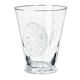 Nordring Donna Wassergläser Weingläser dickwandige Gläser Vintage spülmaschinenfeste Trinkgläser 11,1 cm hoch, transparent, Glas, fasst ca. 340 ml