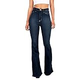 Baggy Jeans Damen Con Fori Elasticizzati Regular Fit Pantaloni Strappati Jeans Oversize Jeanshosen Damen Karneval Hippie Schlaghose Fuer Damen