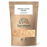 Bio Roh-Lucuma-Pulver | Samskara | Natürlich süße Früchte mit Ballaststoffen, Vitaminen, Mineralstoffen | Alternative zu raffinierten Produkten | Stromquelle | (250 g x 1) – Charge 2024 Frische garant