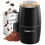 Clatronic® Kaffeemühle elektrisch | für 60g Kaffeebohnen | Mahlgrad variabel | elektrische Kaffeemühle 150W | Edelstahlmesser | Zubehör für Kaffeemaschine Espresso Mokka | Coffee Grinder KSW 3806