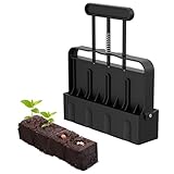 ALCXAZS Manueller Bodenblockmacher, 4 Zellen Bodenblockierwerkzeug für Gewächshäuser, 4 Zellen Bodenblockierwerkzeug für Starter mit Rutschfester