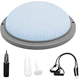 PROIRON Balance Ball Trainer Half Ball Ø 47cm, Halber Gymnastikball bis 300kg Belastbar, Gymnastik Halbball Halbkugel Balancetrainer mit Expander & Fußpumpe für Fitness, Stabilitäts, Core Training