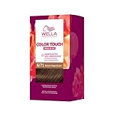 Wella Professionals Color Touch semi-permanente Haarfarbe ohne Ammoniak – Haarfärbemittel zur Farbauffrischung und Grauhaar-Abdeckung – Ansatz-Kit inklusiv Haarmaske – 6/71 Medium Maple Brown (130 ml)