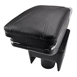 Automatische Armlehnenbox Auto-Armlehnenbox, zentrale Aufbewahrungsarmlehnenbox für VW für Polo M-k5 6R für Vento 2010-2017(Black Thread)