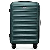 WITTCHEN Skyspeed Line Reisegepäck Medium Koffer Hartschalenkoffer ABS Rollkoffer Trolley Mittlerer Koffer Reisekoffer Kombinationsschloss Teleskopgriff 4 Rollen Grün