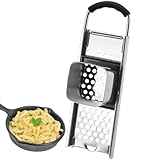 Yuirshion Spätzlehobel Edelstahl, Spätzlepresse mit Gummigriff, Teigschlitten, Spülmaschinenfest, Spätzlesieb für alle Töpfe bis Ø 30 cm ist ideal für selbstgemachte Spätzle und Knöpfle.