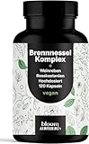 Brennnessel Kapseln hochdosiert - 120 Kapseln - alternative zu Entwässerungstabletten für Wassereinlagerungen & Wasser Balance - vegan & produziert in Deutschland - Laborgeprüft