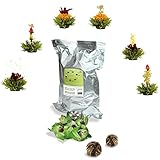 Creano Teeblumen 36 Teekugeln grüner Tee Großpackung, Erblühtee im Bulkpack, Teerosen, Blooming Tea, Flowering Tea