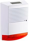 VisorTech Alarmanlage Atrappe: Alarmsirenen Attrappe mit Solar & Blinklicht, IP44 (Alarmanlage Attrappe, Alarm, Alarmanlagen Haus)