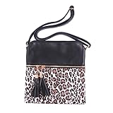 SAFIGLE 1Stk Tasche mit Leopardenquasten Schulranzen Aufbewahrungstasche für Damen Damentasche Umhängetaschen umhängebeutel schulterbeutel Fransentasche für Damen einzelne Umhängetasche Pu