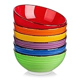 vancasso Suppenschalen Steinzeug, BONITA 6-teiliges Schüsselset, Salatschüssel, Pastaschalen, Schalen Set, Mehrfarbig
