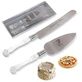 WERWAES Tortenheber & Tortenmesser Set Edelstahl – Personalisierbar mit Namen/Text | Inkl. Geschenkbox – Ideal als Hochzeits-, Geburtstagsgeschenk, Jubiläum