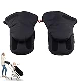 Handschuhe Kinderwagen, Handwärmer Kinderwagen, Kinderwagen Schaukler, Warme Hände Wasserdicht Winddicht Schneebedeckt Universalgröße Handmuff Kinderwage für Buggy, Radanhänger(Schwarz)
