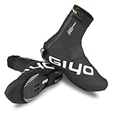 Lixada Winterüberschuhe mit Schloss wasserdichte Winddichte Schuhe Protektor Warmes Thermofleece, Shoecover für Herren und Damen Radfahren MTB Rennrad,M-3XL