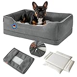 Zedelmaier Orthopädisches Hundebett für mittelgroße & Grosse Hunde, kratzfestes Hundekorb, Dicker Hundekissen, Hundekörbchen waschbar, ergonomisches Hundesofa mit abnehmbarem Bezug, 76×57×25 cm