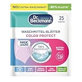 Dr. Beckmann MAGIC LEAVES Waschmittel-Blätter COLOR | vordosierte & wasserlösliche Waschblätter | platzsparend und leicht anzuwenden | 25 Blätter