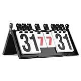 QWORK® 4-Stellig Sportwettbewerb Anzeigetafel Tragbare Klappbar Zähltafel für Tischtennis, Badminton, Basketball, Handball - 39 * 21 cm