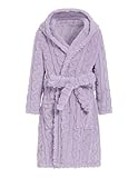 JiAmy Mädchen Bademantel Kapuzen Fleece Warmes Weiches Kinder Badekleid Fuzzy Frottee-Robe 4-14 Jahre