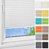 Magiea Plissee Klemmfix ohne Bohren,Jalousie Plisseerollo mit Klemmträger,Sichtschutz Sonnenschutz,Easyfix Klemmrollo Raffrollo