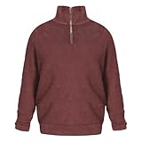 Half Zip Pullover Ohne Kapuze Männer für Solid Arbeitspullover Oversize Winter Sport Arbeitspullover Sweater für den modebewussten Mann Herren 1/4 Zip Strickpullover Langarm Stehkragen