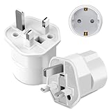 UK Adapter Reiseadapter, 2 Stück Adapter England Deutschland Stecker,England Deutschland Stecker, Typ G, UK-Steckdose Travel Plug für England UK, Irland, Singapur, Hong Kong,Polen,Dubai