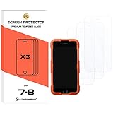 ultrapower100 Displayschutzfolie für iPhone 7/8 Premium Tempered Glass Film | 3 Pack | Anti-Shatter