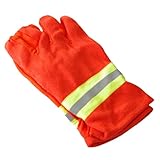 VILLCASE 1 Paar Flammhemmende hitzebeständige Handschuhe Arbeiten im Freien Anti-Scenen Schwarz Mechaniker schnittfeste Handschuhe Wärmesichere Handschuhe Sicherheitshandschuhe Baumwollgarn