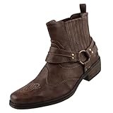 MUSTANG Herren Cowboy Stiefelette Braun EU 45